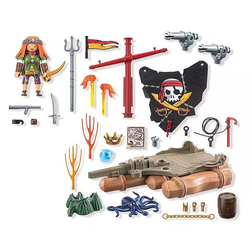 playmobil bote de pirata con tesoro (71794)