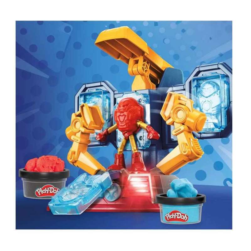play-doh marvel iron-man laboratorio de armaduras (hasbro - g00355l0)