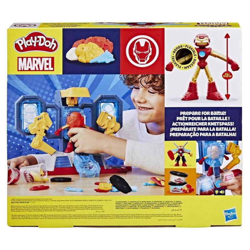 play-doh marvel iron-man laboratorio de armaduras (hasbro - g00355l0)