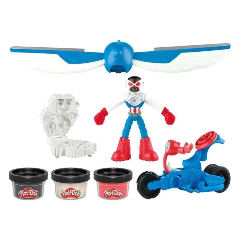play-doh marvel moto cortadora del capitan america (hasbro - g05555l0)