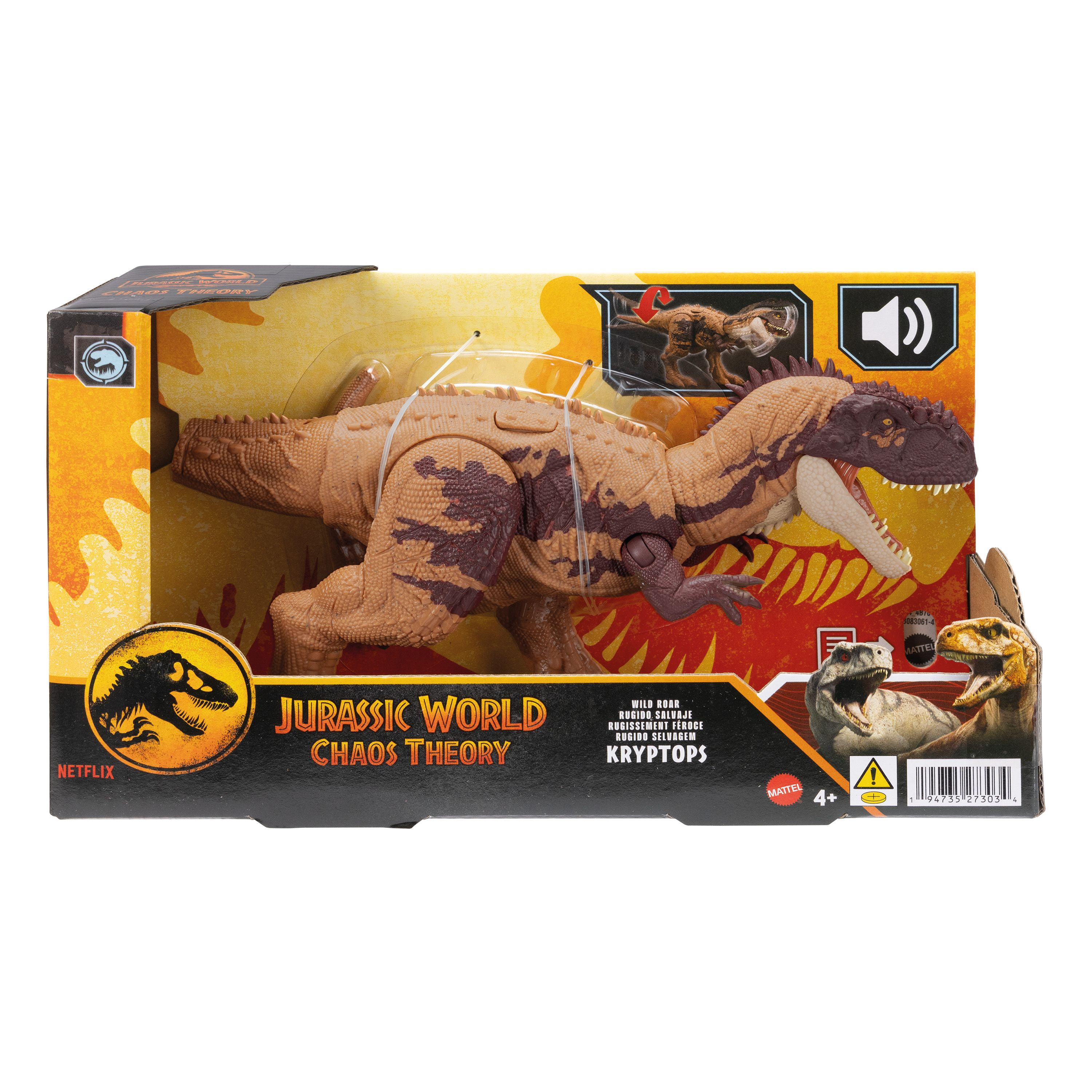 jurassic world wild roar dinosaurio kryptops (mattel - jcl64)