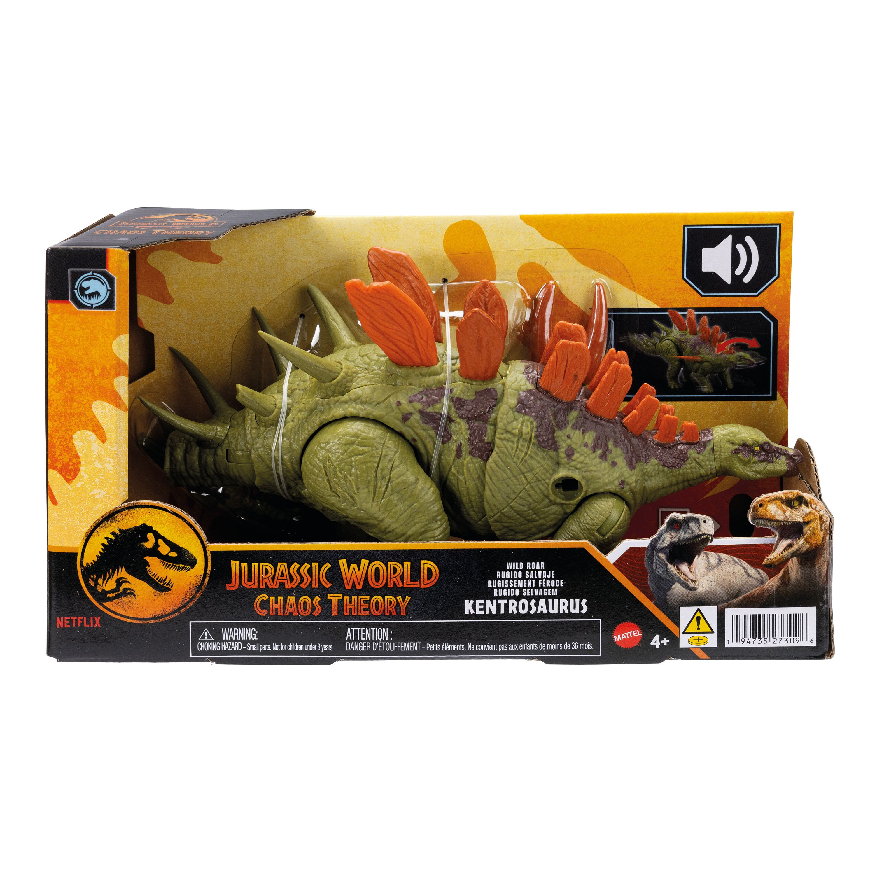 jurassic world wild roar dinosaurio kentrosaurus (mattel - jcl65)