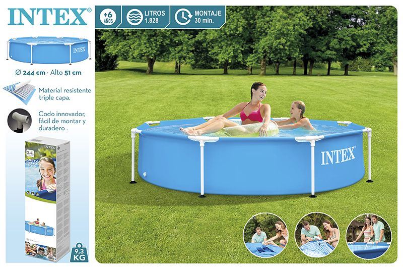 intex piscina metal frame d244x51 cm (55242-28205np)