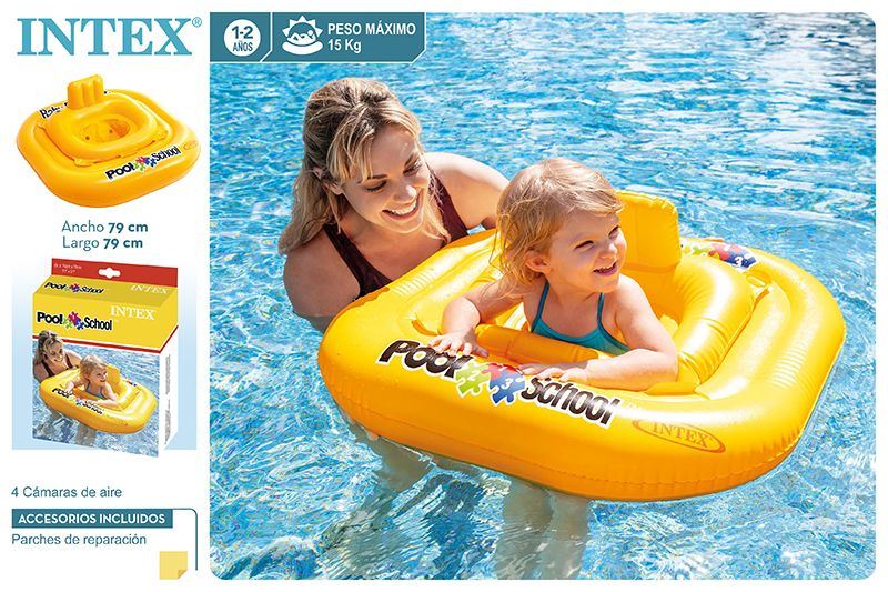 intex flotador bebe 79x79 cm  6 meses ( 56587)