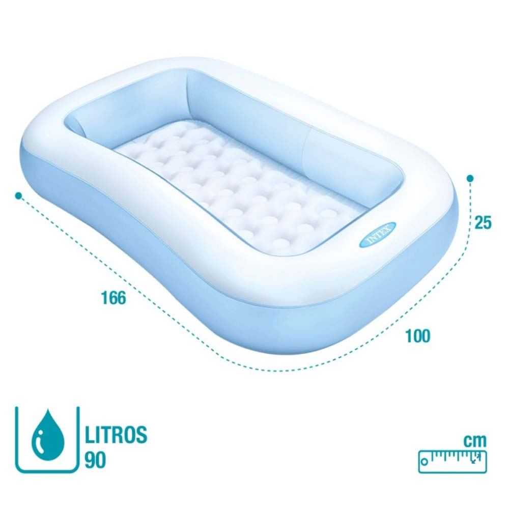 intex piscina rectangular 166x100x25 cm (57403)