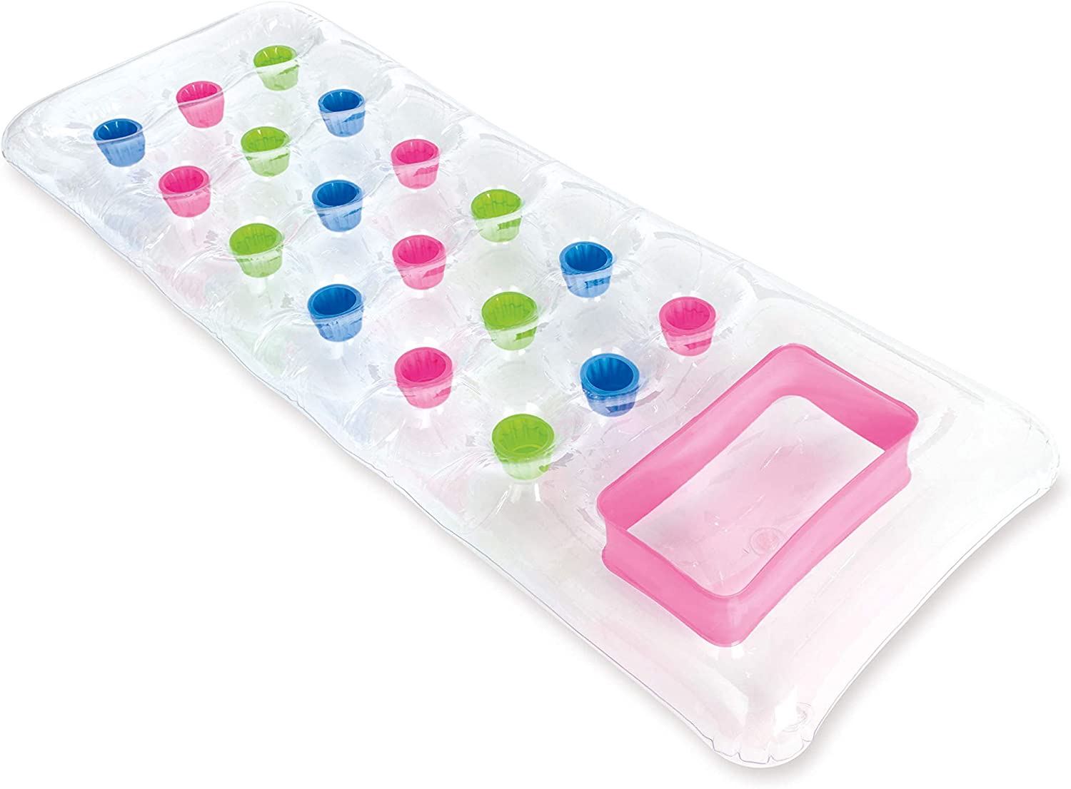 intex colchoneta 18 vasos transparente (59894)