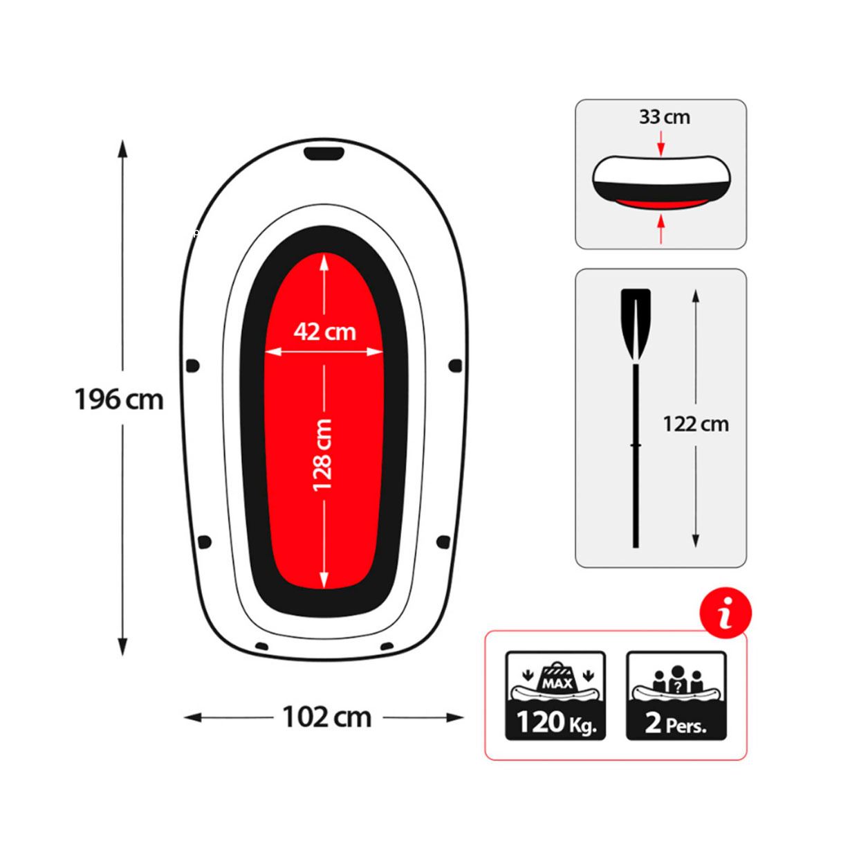 intex barco explorer pro remos y bomba (58357)