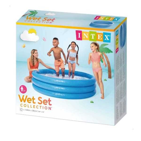intex piscina 3 aros azul 168x38cm (58446)
