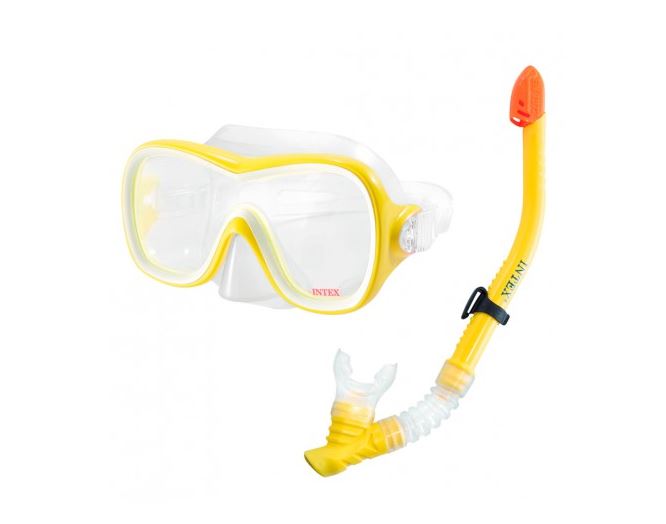 intex set buceo mascara tubo wave rider (55647)
