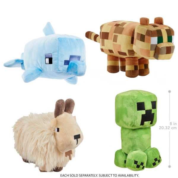 minecraft peluche bÁsico 20 cm surtidos (mattel - hbn39)