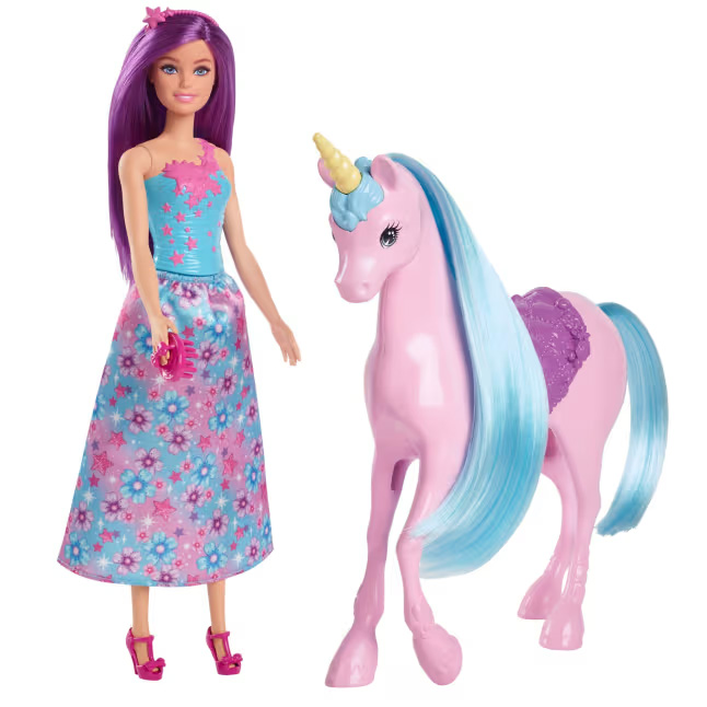 barbie con unicornio (mattel - hyt62)
