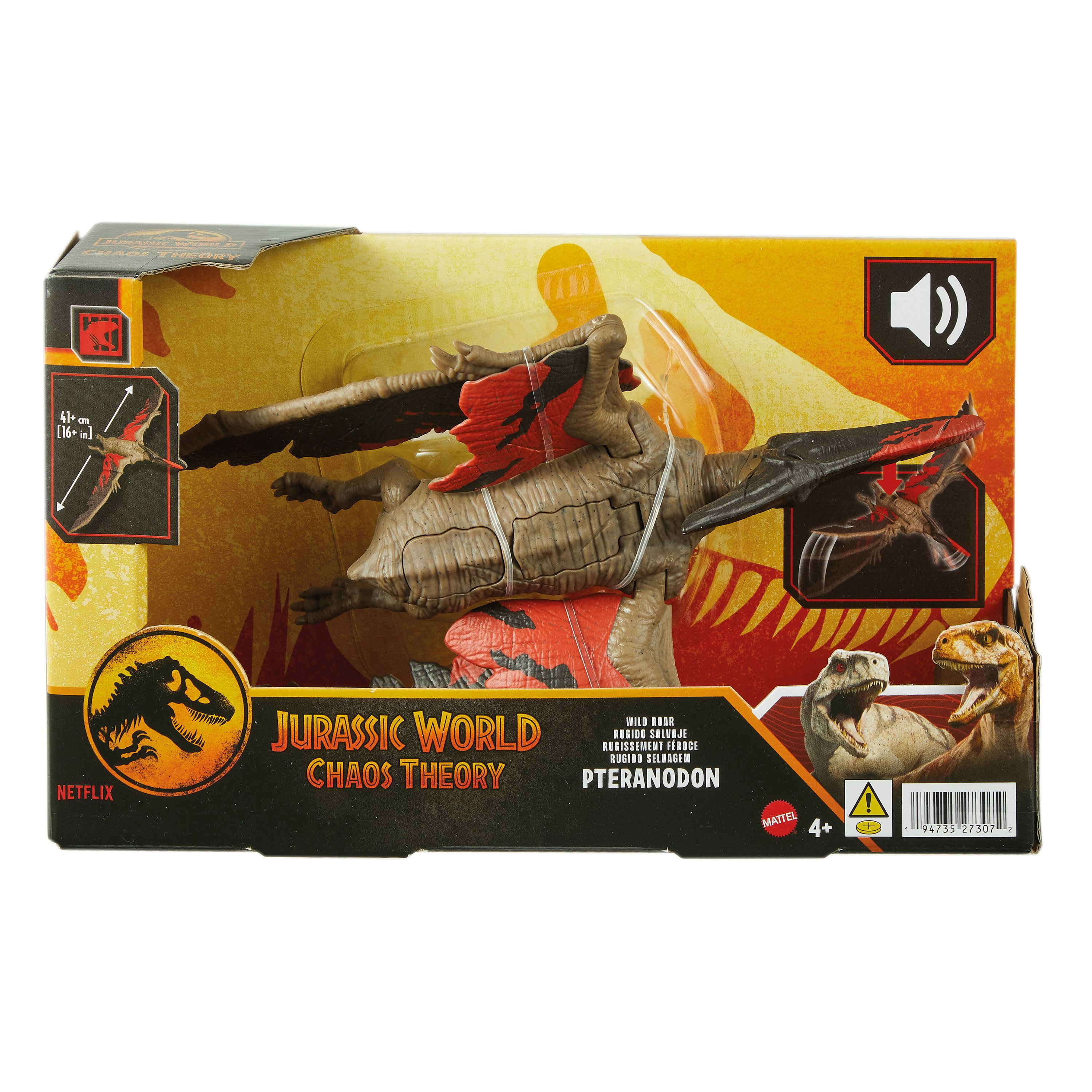 jurassic world wild roar dinosaurio pteranodon (mattel - jcl70)
