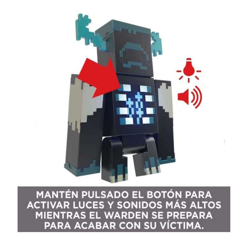 minecraft figura warden luces y sonido (mattel - hhk89) minecraft figura warden luces y sonido (mattel - hhk89)