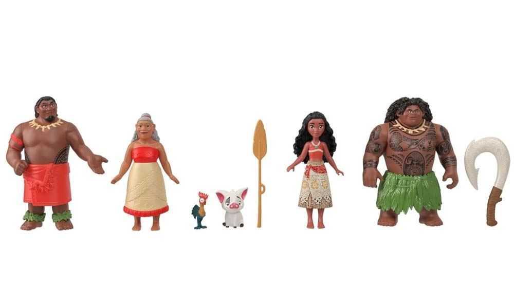 disney princess vaiana minis libro pack 6 figuras ( mattel - hpg71)