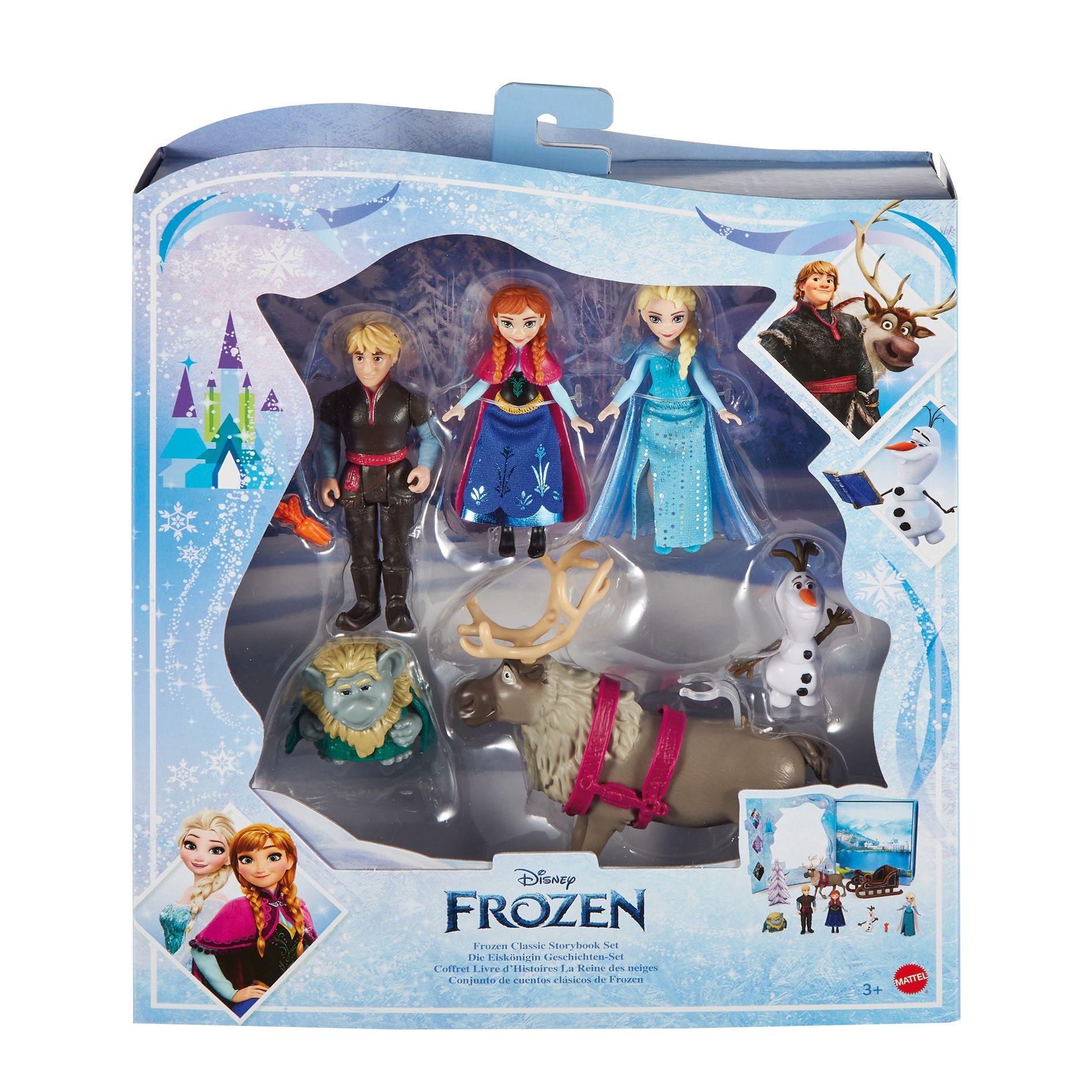 disney frozen minis libro pack 6 figuras (mattel - hlx04)