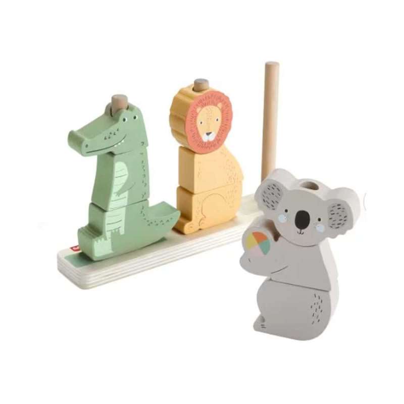 fisher-price madera animalitos encajables (mattel - hxv04)