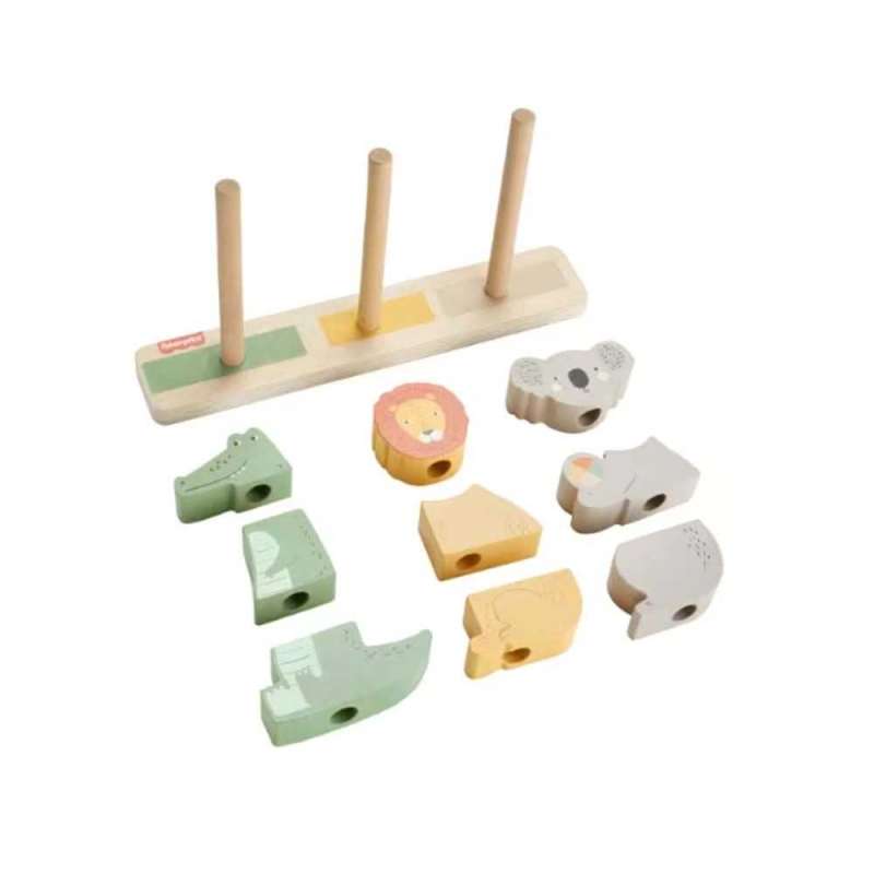 fisher-price madera animalitos encajables (mattel - hxv04)