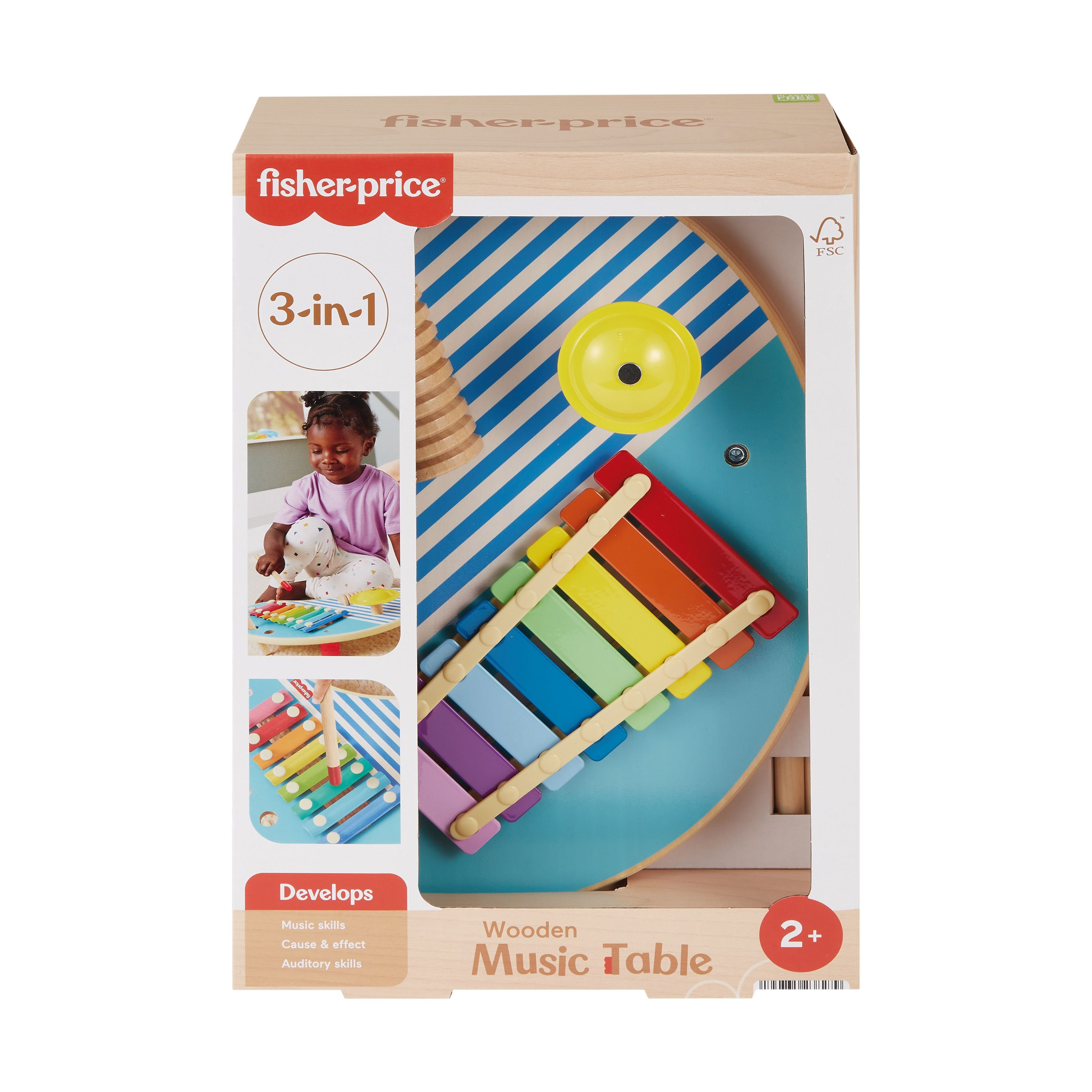 fisher-price madera mesa musical (mattel - hxt91)