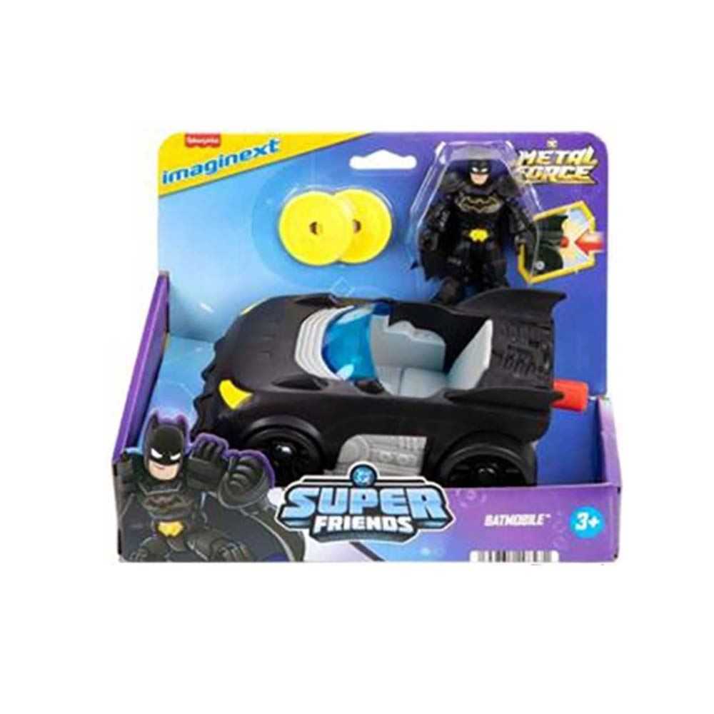 fisher imaginext dc metal force figura+vehiculo (mattel - jfj67)