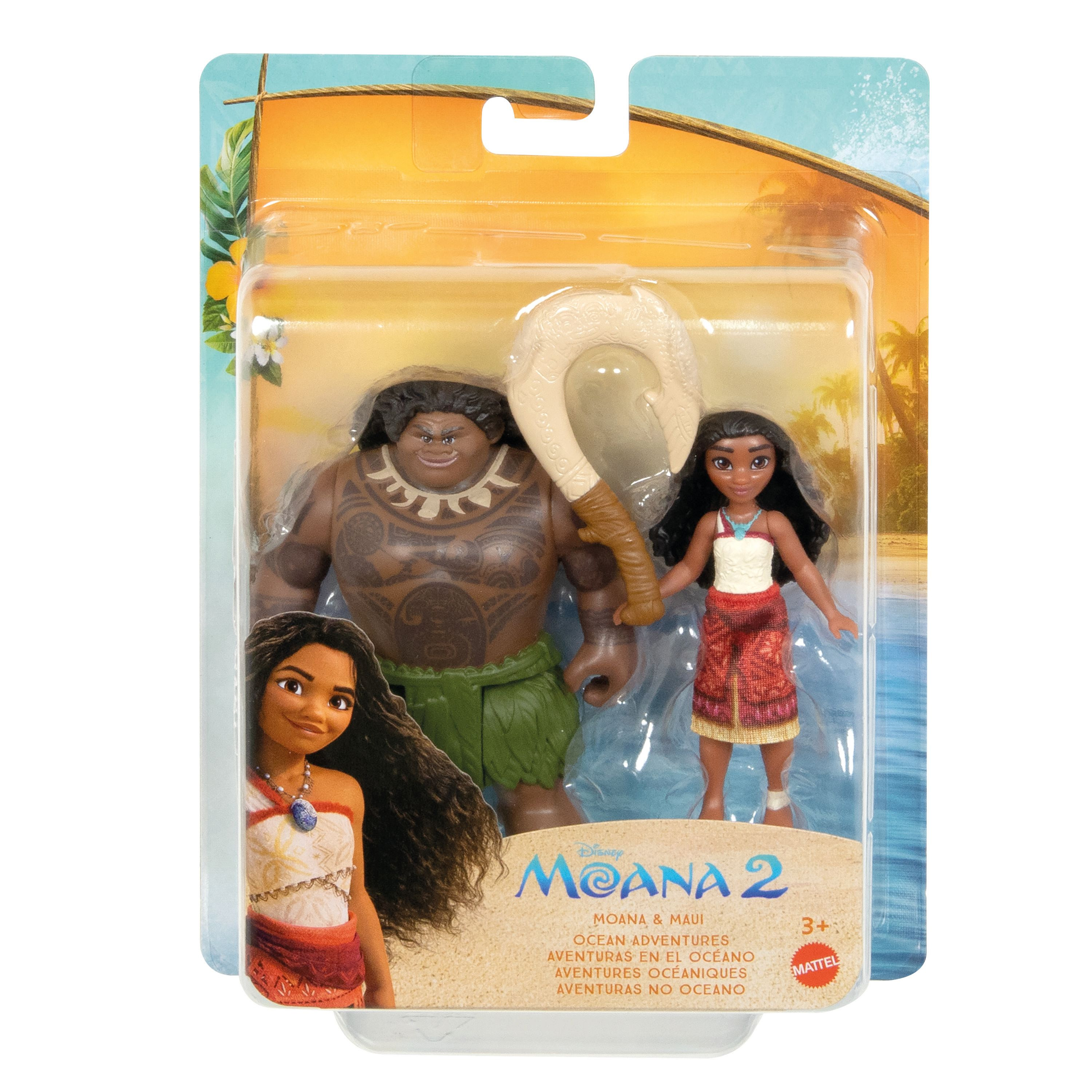 disney vaiana 2 pack muÑecos vaiana y maui (mattel - jdd45)