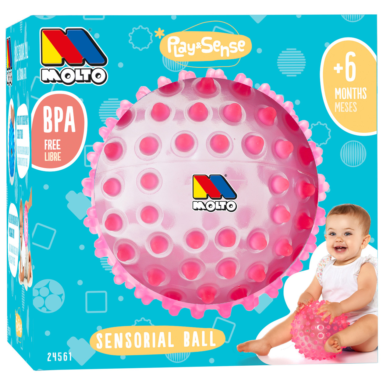 molto bola sensorial 20 cm diametro rosa (24561) molto bola sensorial 20 cm diametro rosa (24561)