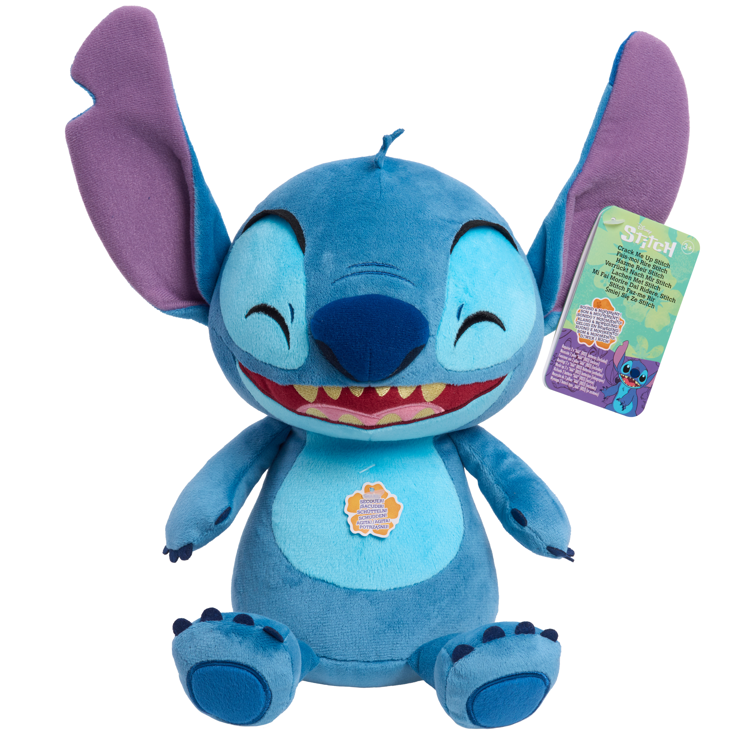stitch peluche crack me up con funciones (just play europe - 10421)