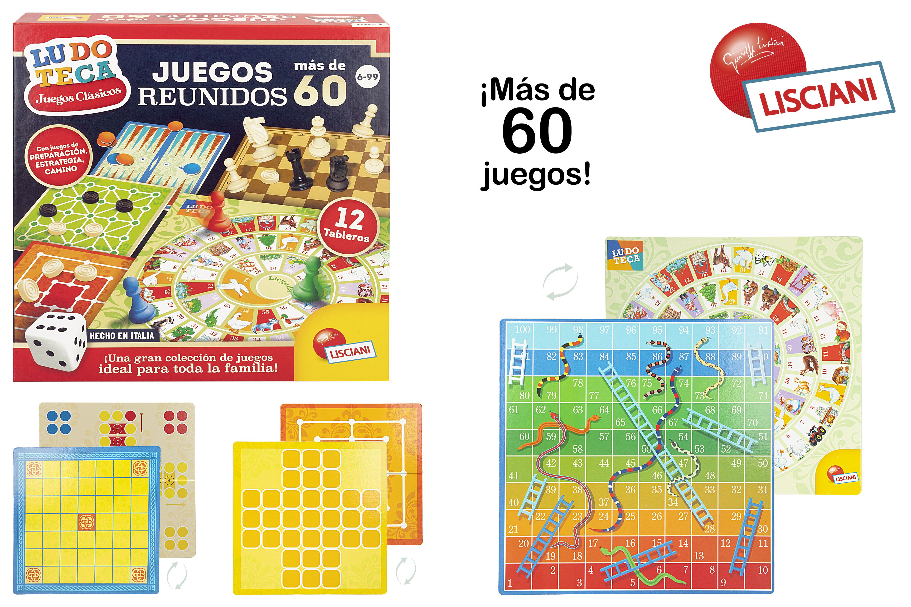 lisciani juegos reunidos mas de 60 (color baby - 47639)