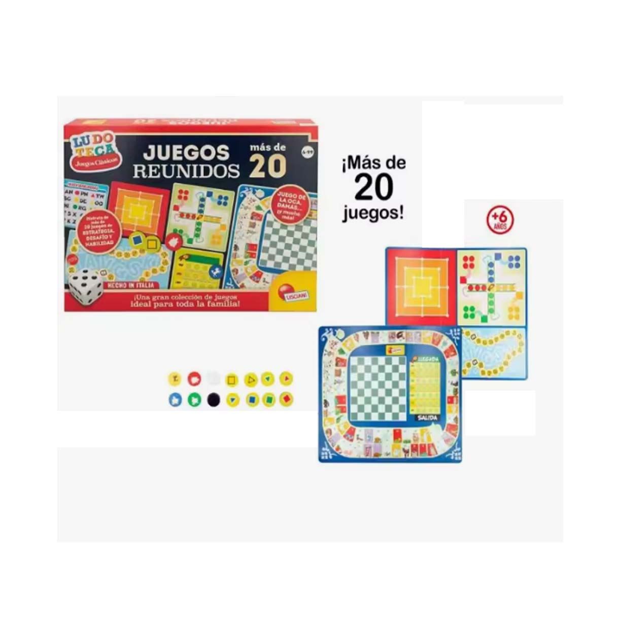 lisciani juegos reunidos 20 juegos ( color baby - 47638 )