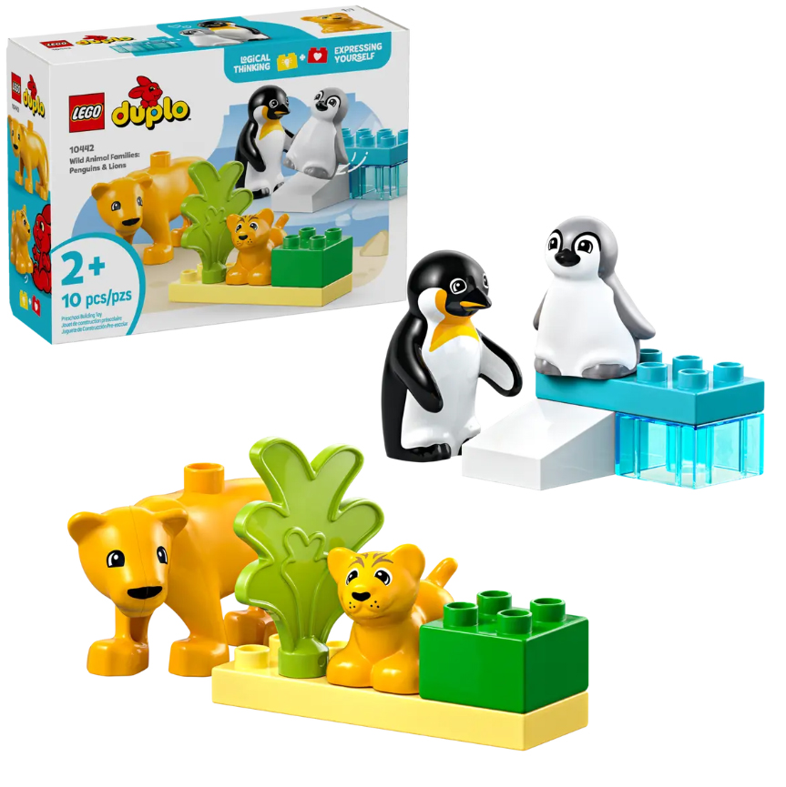 lego duplo familias de pinguinos y leones (10442)