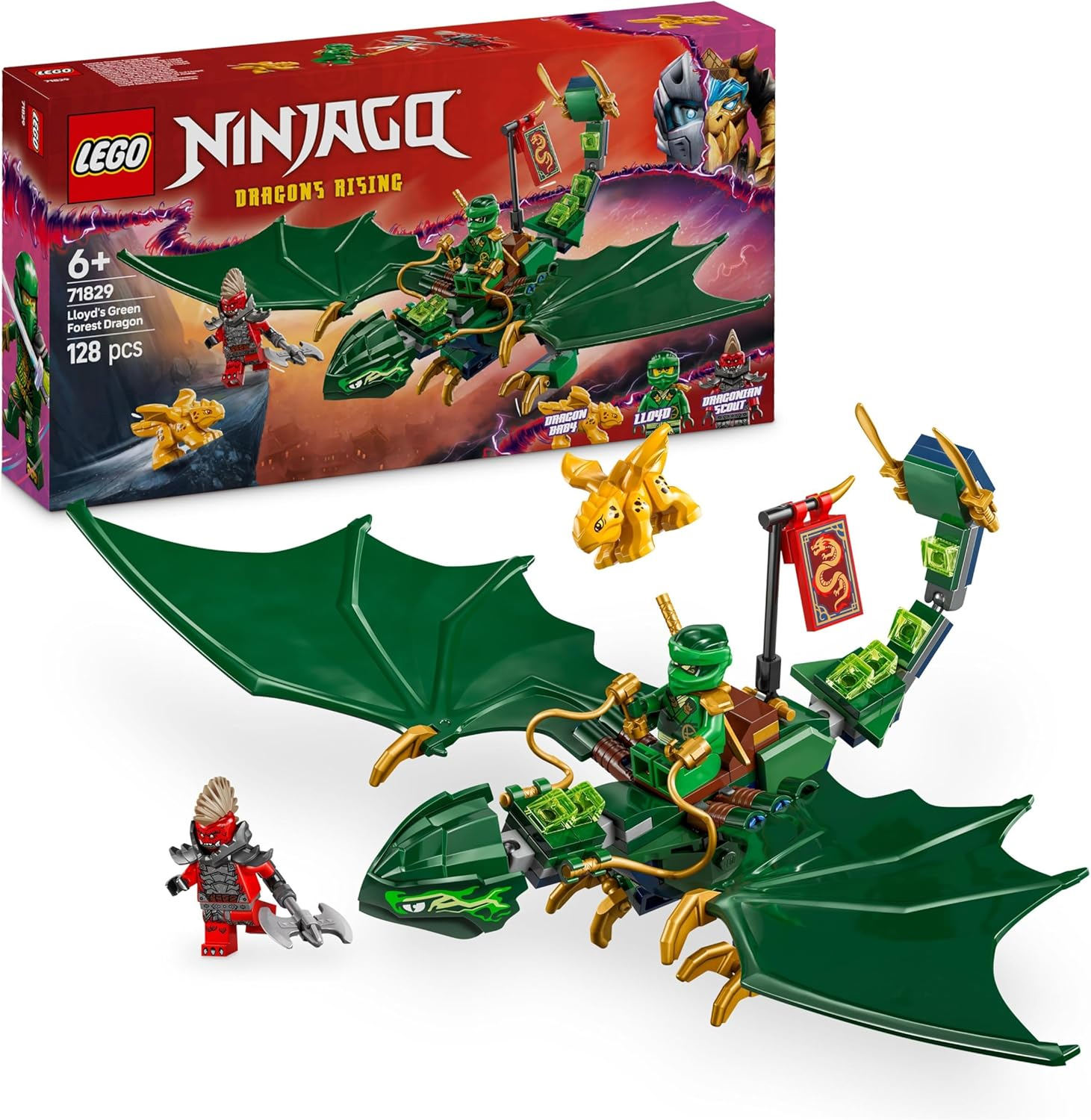 lego ninjago dragon verde del bosque de lloyd (71829)