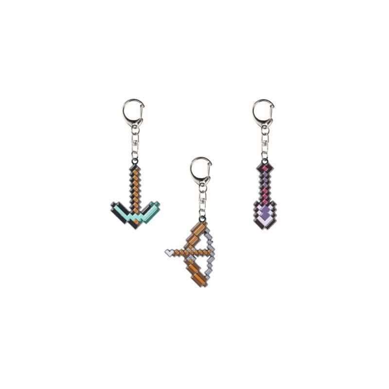 minecraft llavero metal pack 3 en caja minecraft llavero metal pack 3 en caja