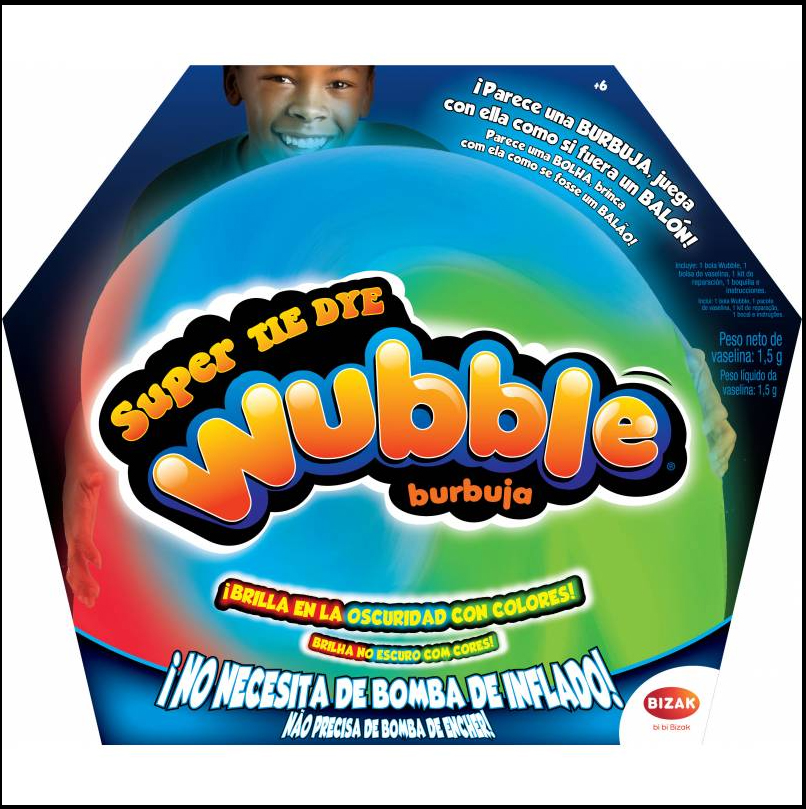 super wubble tye dye brilla en oscuridad (bizak - 62941155)