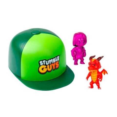 stumble guys pack gorra con 2 figuras sorpresa  (bizak - 64112700)
