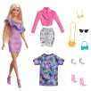 barbie fashionista con tres modas noche (mattel - hyt61)