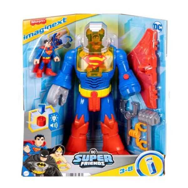 fisher imaginext dc figura superman insider exotra (mattel - jct47)