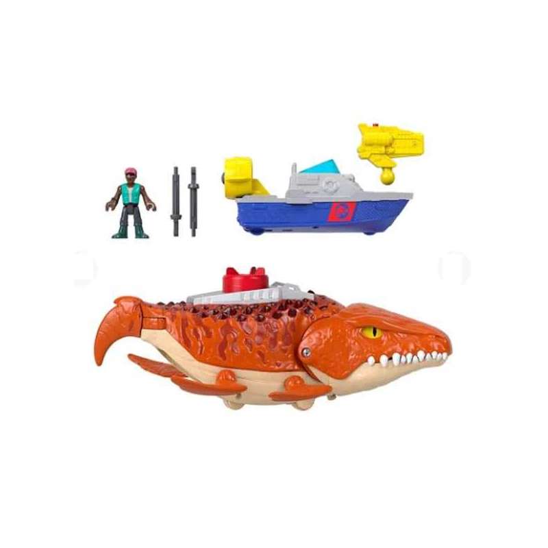 fisher imaginext jurassic world mosasaurus caza atrapa (mattel - jfr23)
