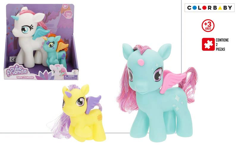 cutie friends set unicornios 20 y 13 cm (color baby - 47769