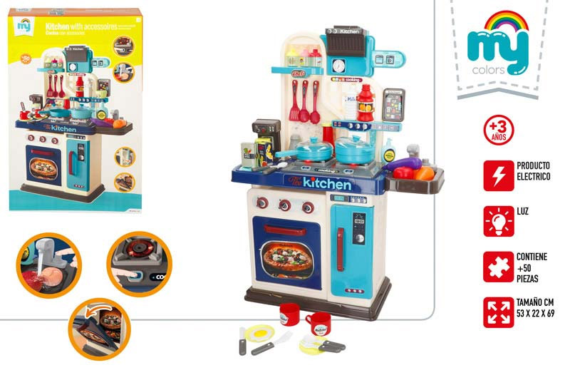 my home cocina electrica 53 piezas (color baby - 47968)