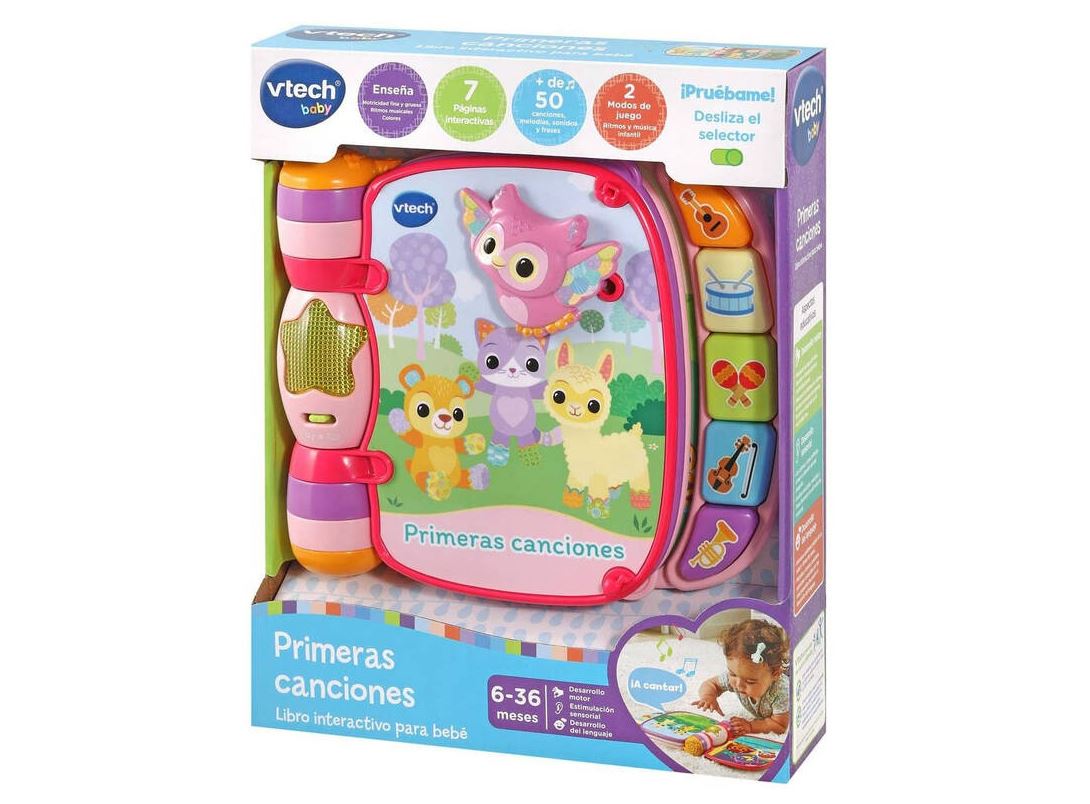 vtech libro primeras canciones rosa (166787)