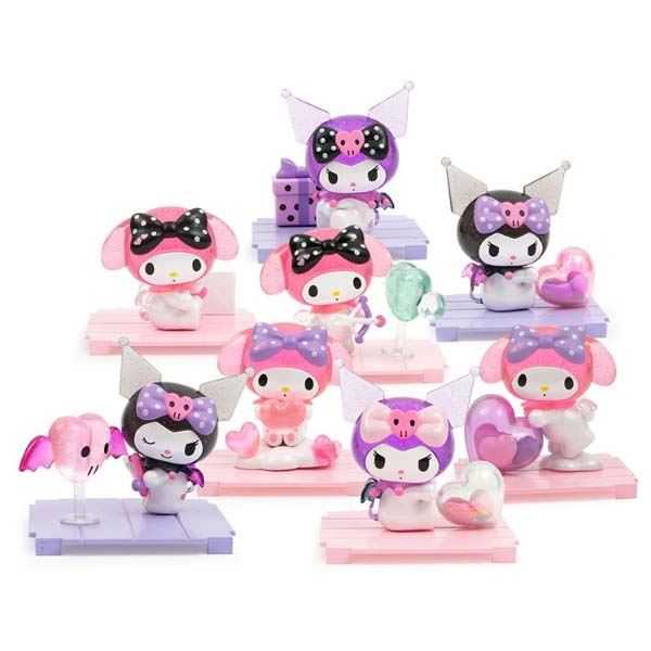 hello kitty minibox kuromi & my melody love story (famosa - hkt37100)