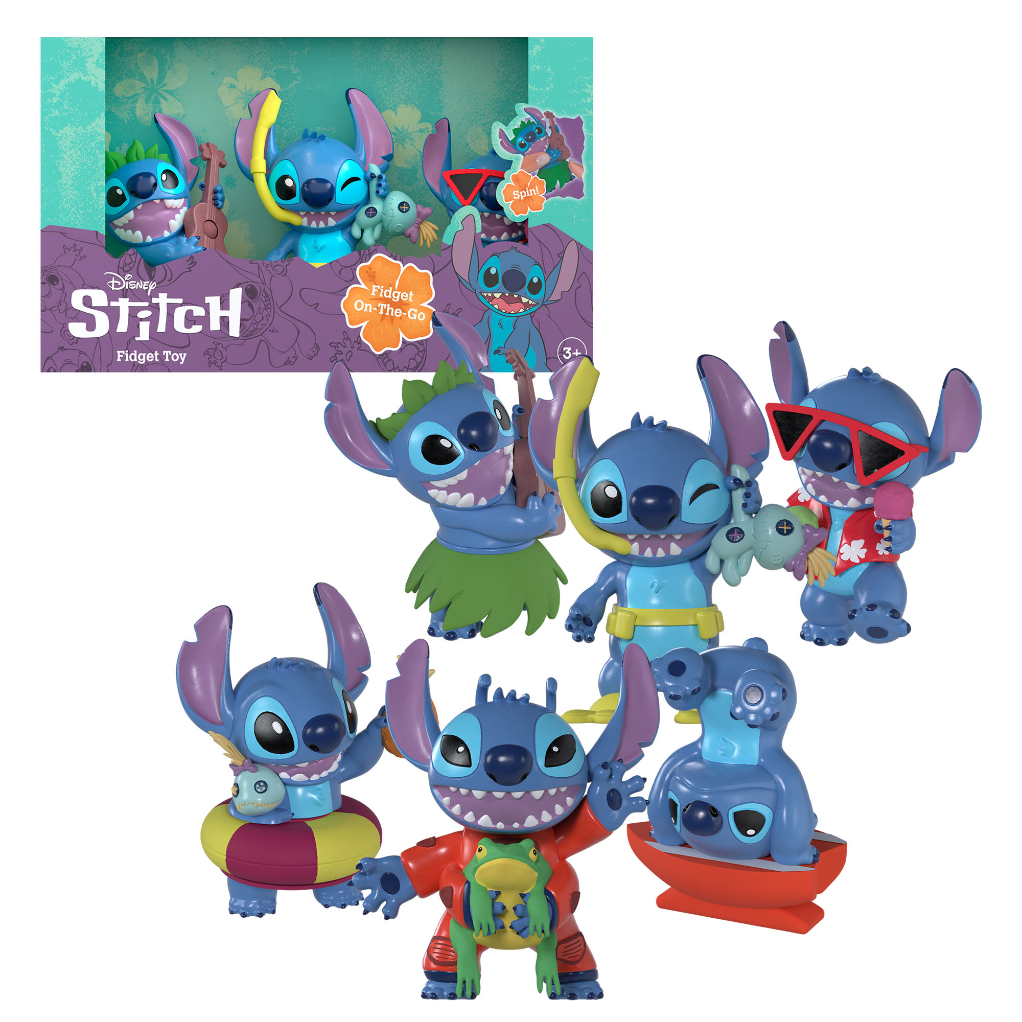 stitch fidget 3 pack surtidos (famosa - ttc46000)