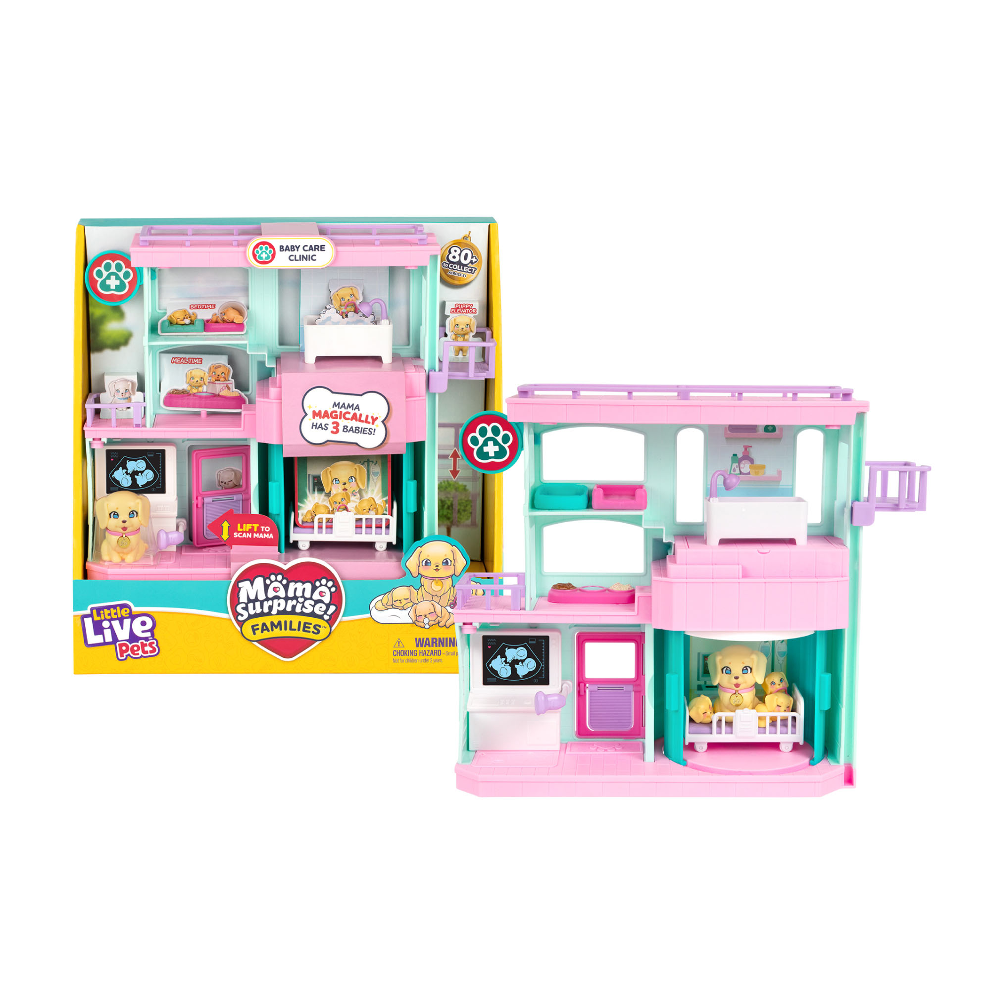 little live pets mama surprise baby care clinic (famosa - lp307000)