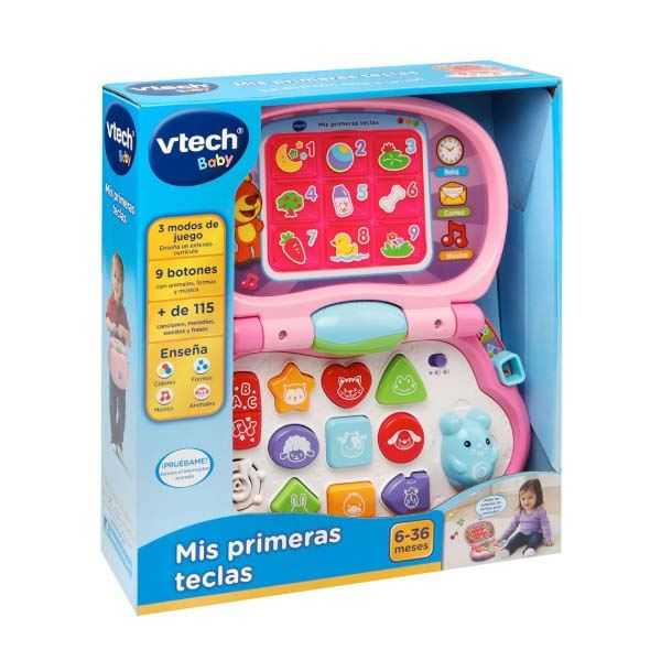 vtech pc mis primeras teclas rosa   (191257)