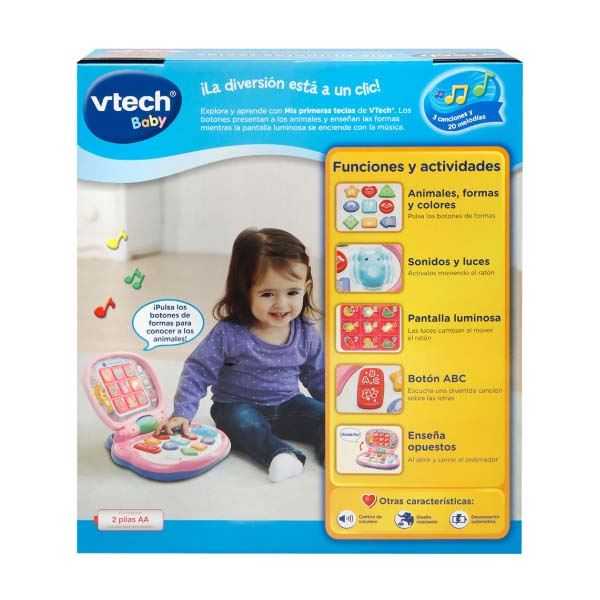 vtech pc mis primeras teclas rosa   (191257)