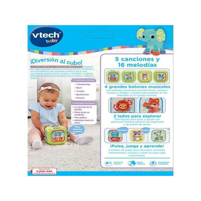 vtech cubo sorpresa musica y animales (vtech - 574122)