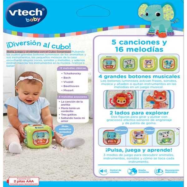 vtech cubo sorpresa musica y animales (vtech - 574122)