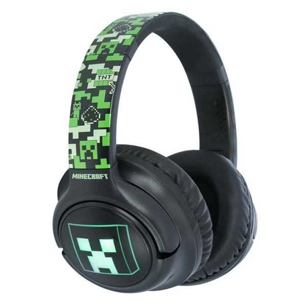 minecraft bluetooth auriculares con led (last level - rlmc1241)