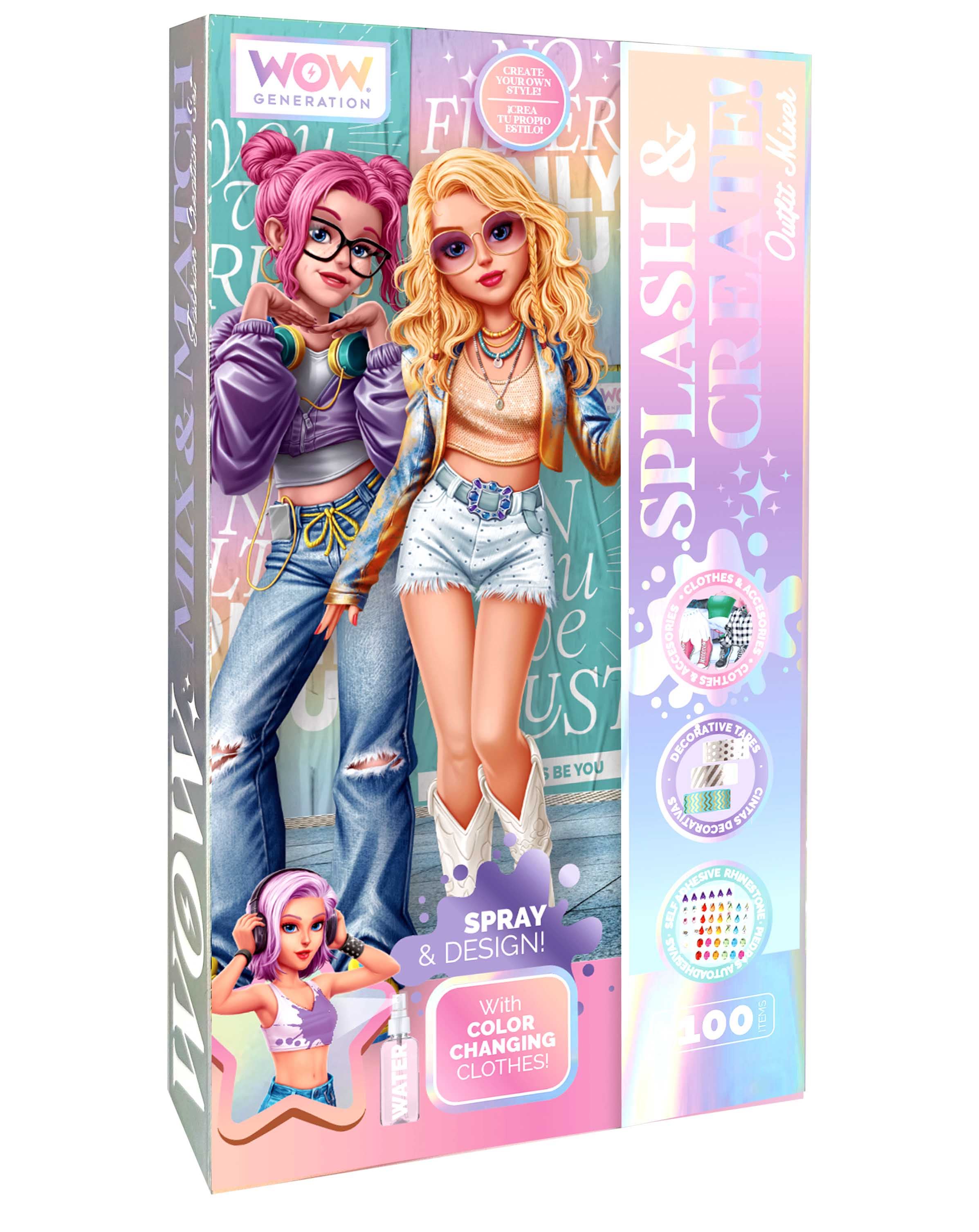 wow generation set creativo moda splash (kids licensing - wow00085)