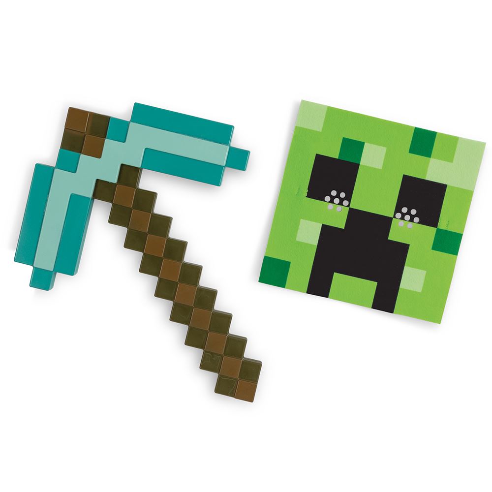 minecraft hacha 51 cm+mascara creeper (jakks pacific - 156269-15l-6)