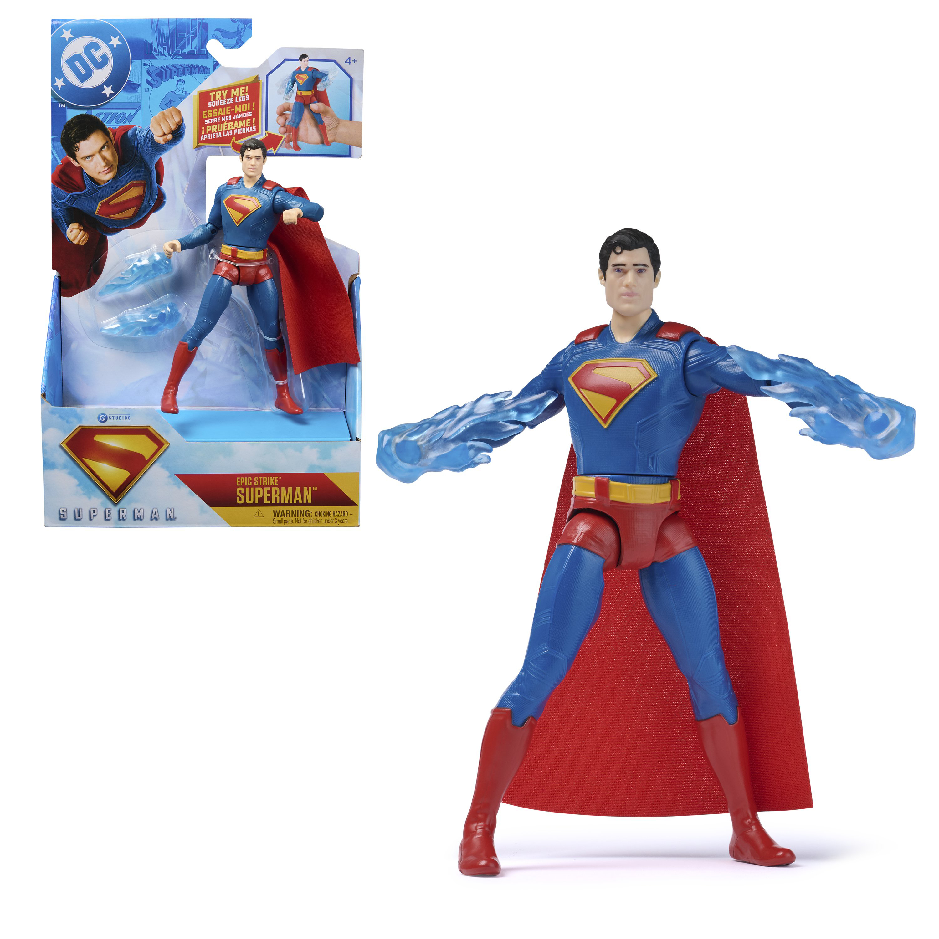 superman figura battle attack (spin master - 6073319)